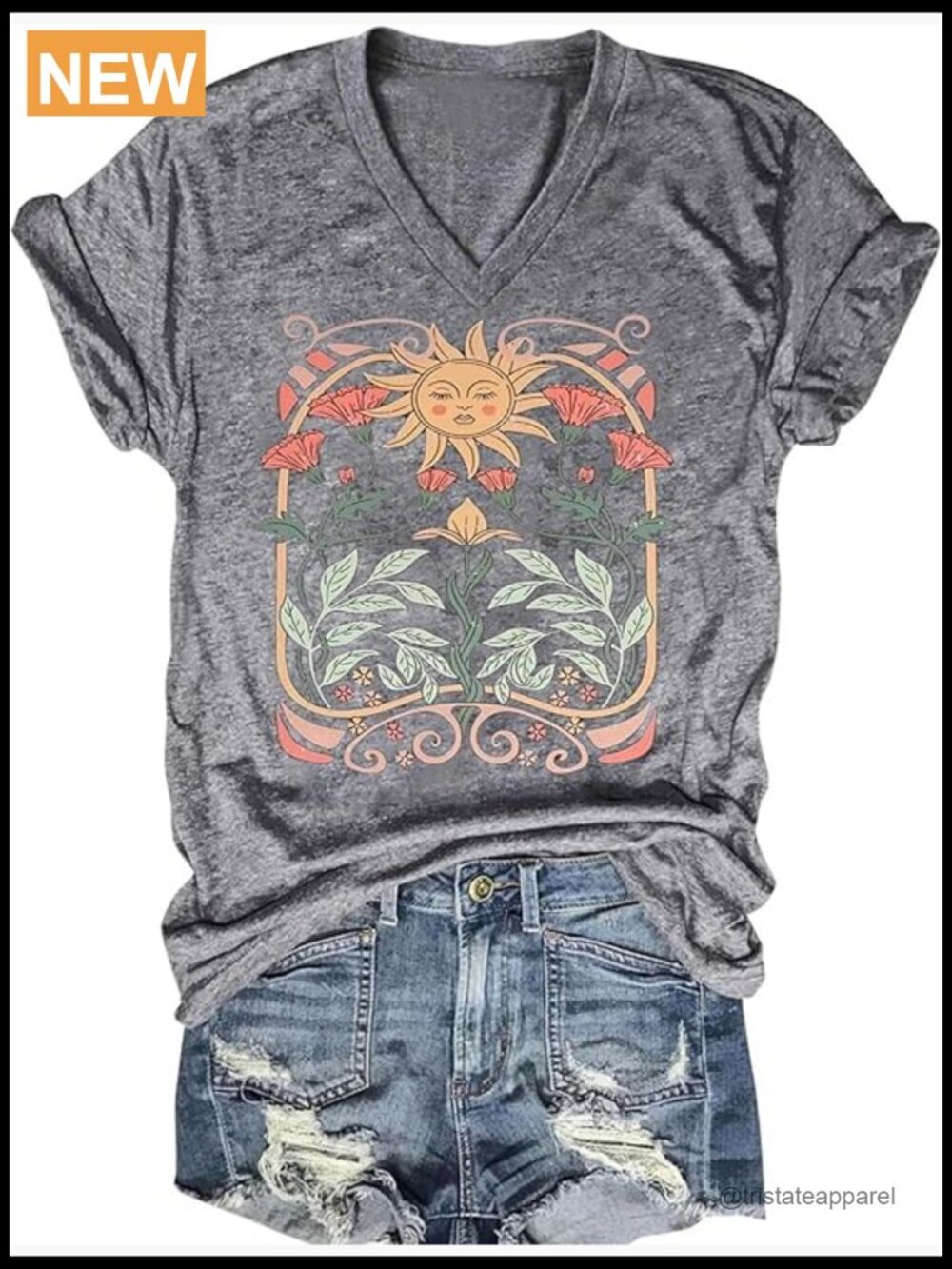 Women's V-Neck Dragonfly Tee Cute Summer Floral Boho Shirt Short Sleeve T-Shirt